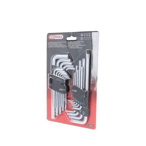 Winkelstiftschl&uuml;ssel-Satz, Torx, Innensechskant, 22-tlg KS TOOLS 151.4000
