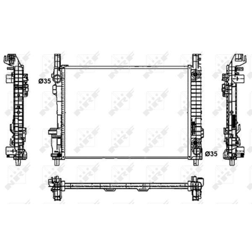 NRF Kühler, Motorkühlung 53800