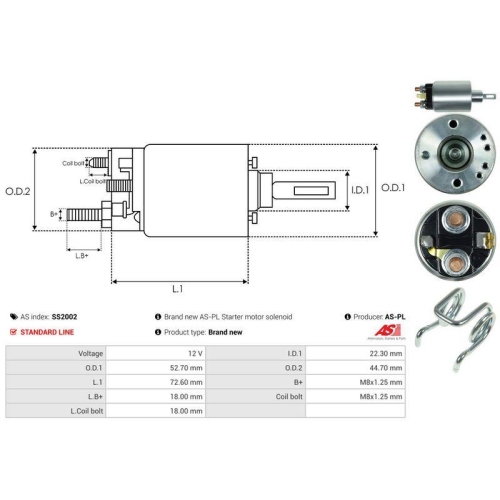 AS-PL Magnetschalter, Starter AS SS2002