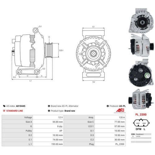 AS-PL Generator AS A01044S