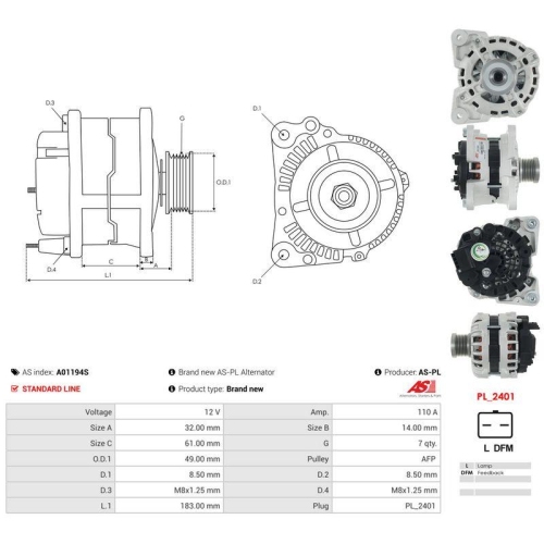 AS-PL Generator AS A01194S
