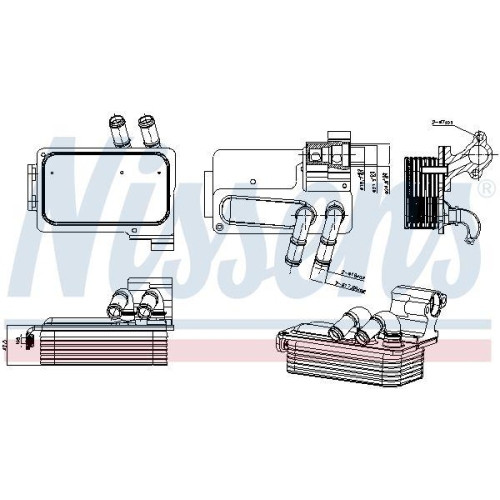 NISSENS Ölkühler, Automatikgetriebe 91511