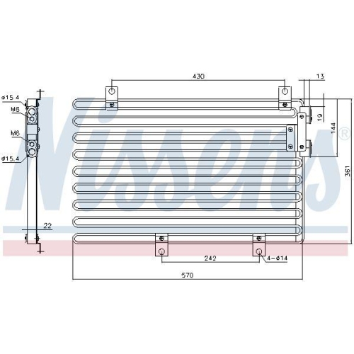 NISSENS Kondensator, Klimaanlage 94208
