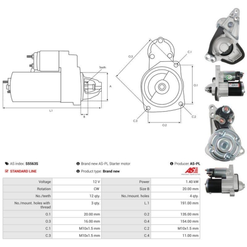 AS-PL Starter AS S5563S