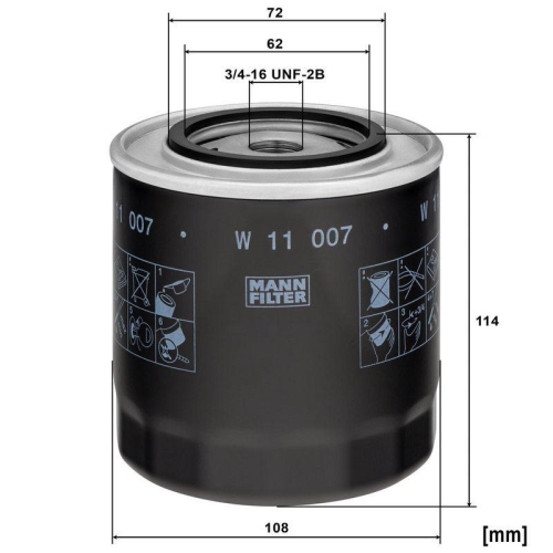 MANN-FILTER &Ouml;lfilter W 11 007