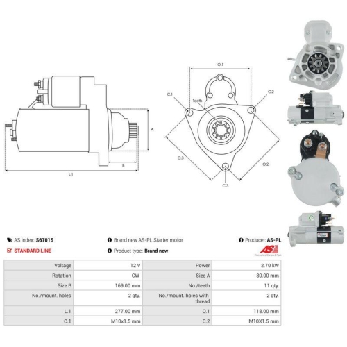 AS-PL Starter AS S6701S