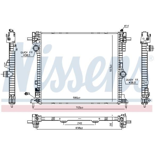 NISSENS K&uuml;hler, Motork&uuml;hlung 606571