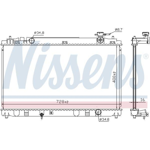 NISSENS Kühler, Motorkühlung 606836