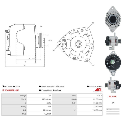 AS-PL Generator AS A4151S