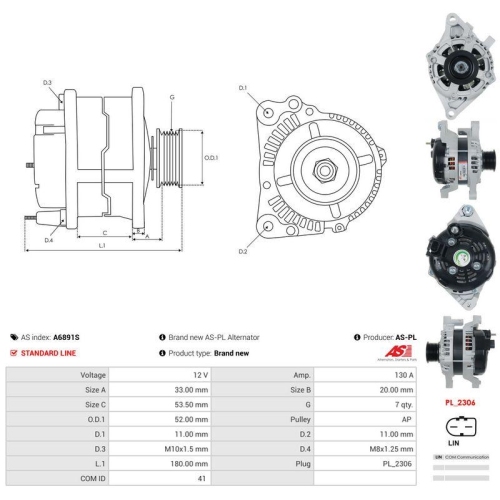 AS-PL Generator AS A6891S
