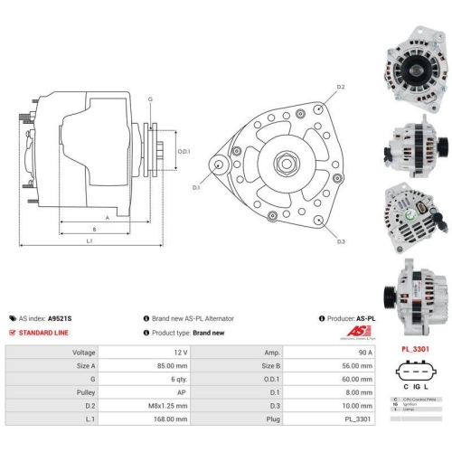 AS-PL Generator AS A9521S