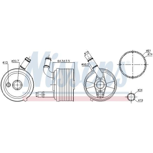 NISSENS &Ouml;lk&uuml;hler, Automatikgetriebe ** FIRST FIT ** 91185