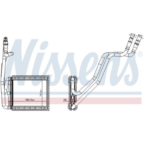 NISSENS W&auml;rmetauscher, Innenraumheizung 707226