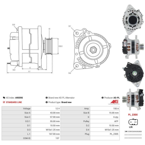 AS-PL Generator AS A9559S