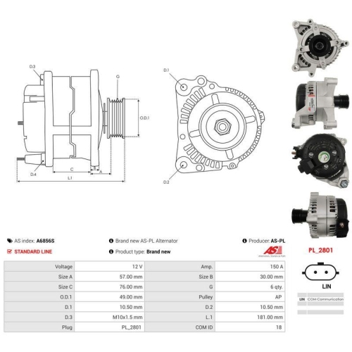 AS-PL Generator AS A6856S