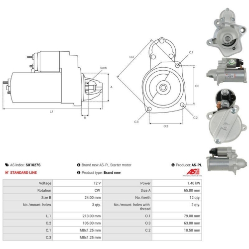 AS-PL Starter AS S01027S