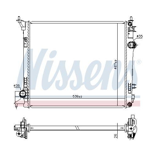 NISSENS K&uuml;hler, Motork&uuml;hlung 637664