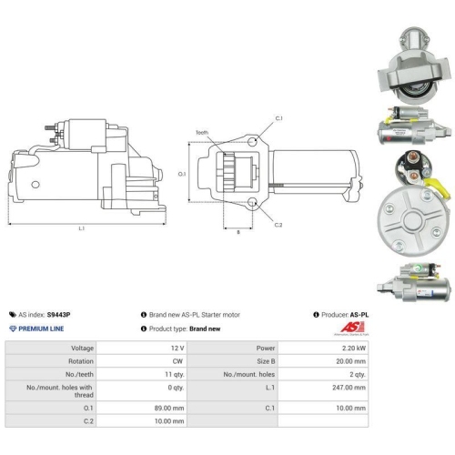 AS-PL Starter AS S9443P