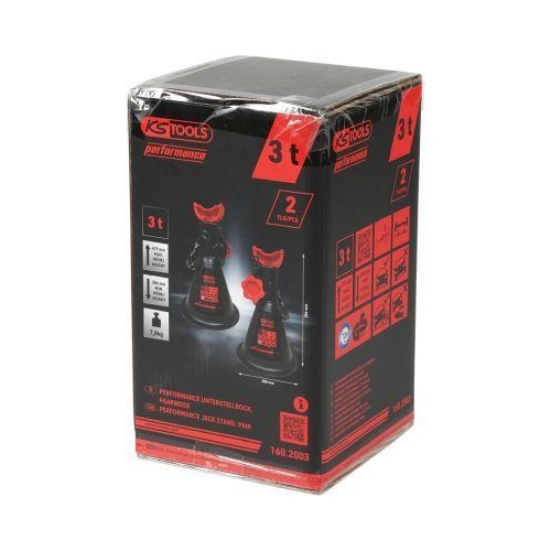 KS TOOLS performance Unterstellbock, 3 t, paarweise, massive Stahlkonstruktion