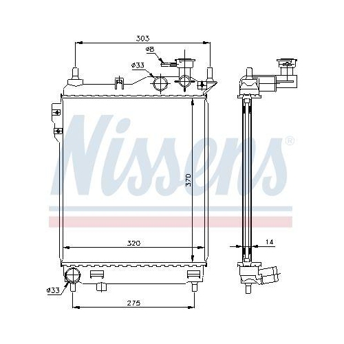 NISSENS K&uuml;hler, Motork&uuml;hlung 67093
