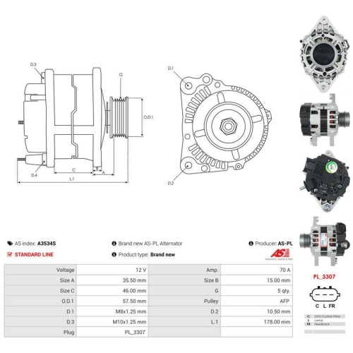 AS-PL Generator AS A3534S