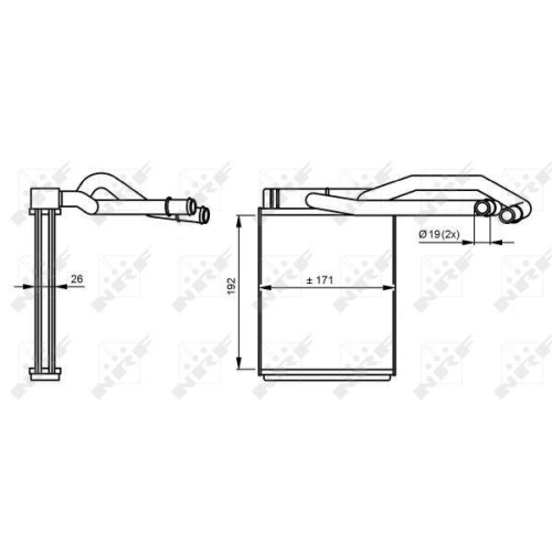 NRF W&auml;rmetauscher, Innenraumheizung 54290