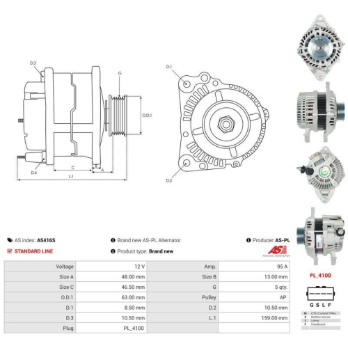 AS-PL Generator AS A5416S