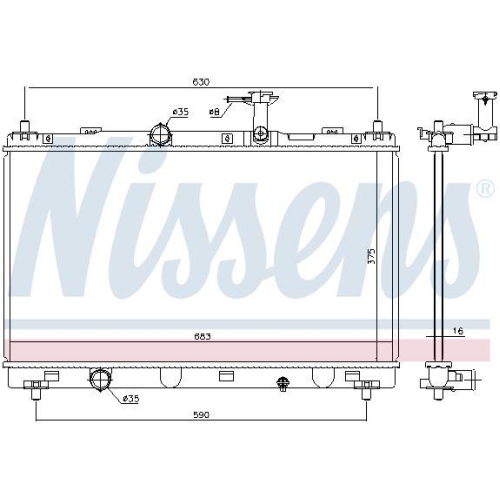 NISSENS K&uuml;hler, Motork&uuml;hlung 606146