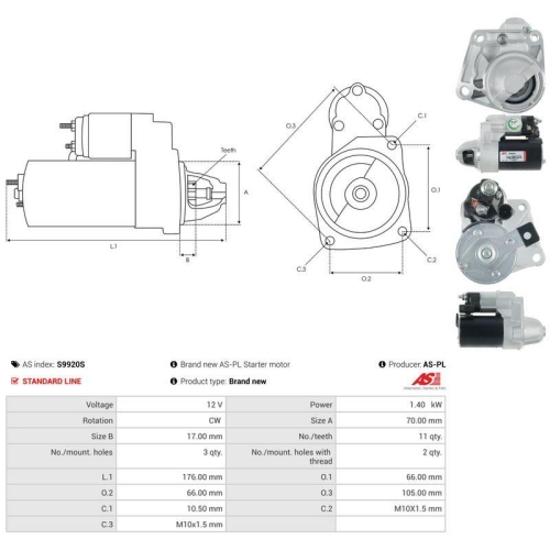 AS-PL Starter AS S9920S