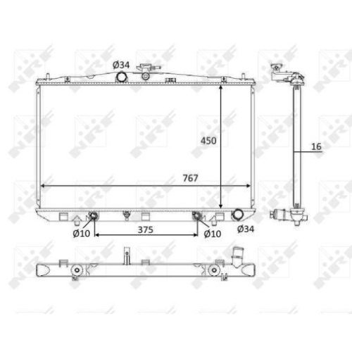 NRF Kühler, Motorkühlung 58610