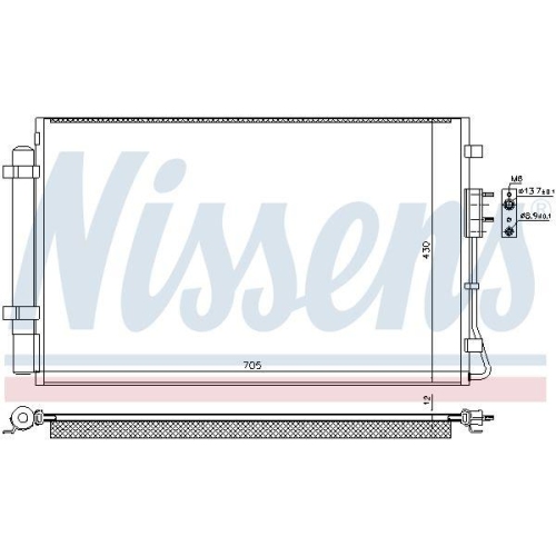 NISSENS Kondensator, Klimaanlage 940728