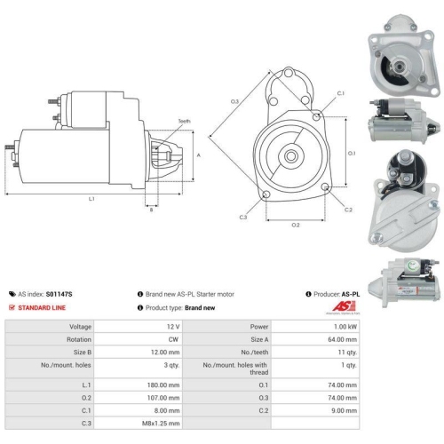 AS-PL Starter AS S01147S
