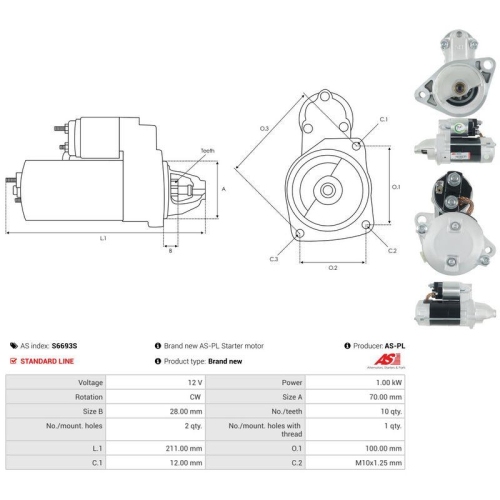AS-PL Starter AS S6693S