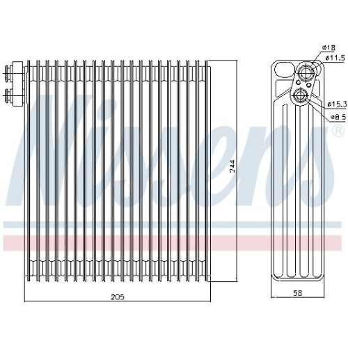 NISSENS Verdampfer, Klimaanlage 92302