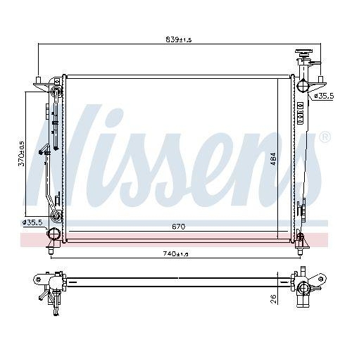 NISSENS K&uuml;hler, Motork&uuml;hlung 666224