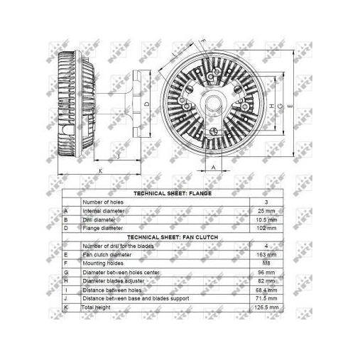 NRF Kupplung, K&uuml;hlerl&uuml;fter 49078