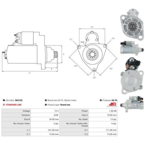 AS-PL Starter AS S6515S