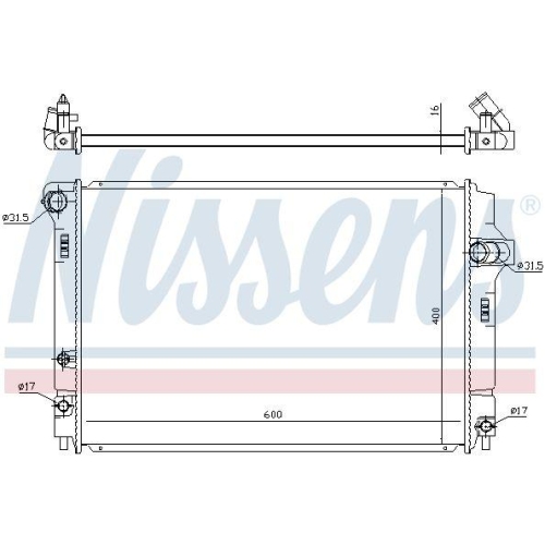 NISSENS Kühler, Motorkühlung 646873
