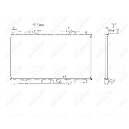 NRF Kühler, Motorkühlung 53448