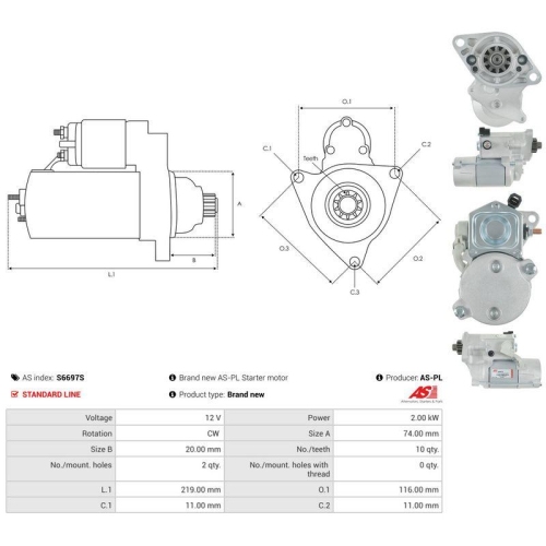 AS-PL Starter AS S6697S
