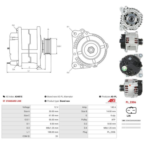 AS-PL Generator AS A3481S