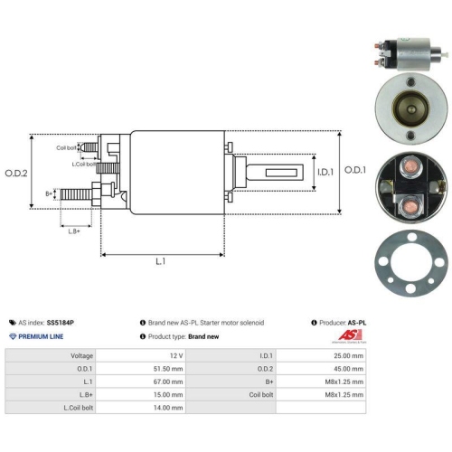 AS-PL Magnetschalter, Starter AS SS5184P
