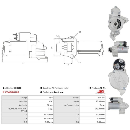 AS-PL Starter AS S01068S