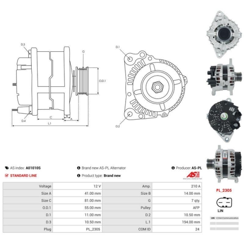 AS-PL Generator AS A01010S
