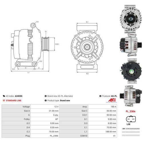 AS-PL Generator AS A3459S