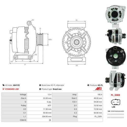 AS-PL Generator AS A6412S