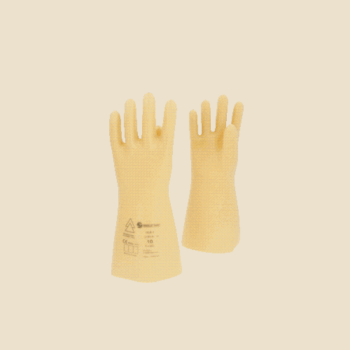 Elektriker-Schutzhandschuh mit Schutzisolierung Gr&ouml;&szlig;e 10 Klasse 1 wei&szlig; 117.0054