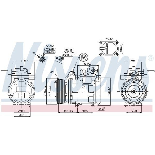 NISSENS Kompressor, Klimaanlage ** FIRST FIT ** 89256