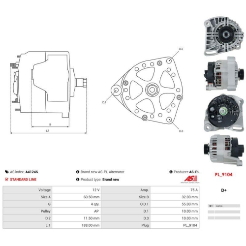 AS-PL Generator AS A4124S