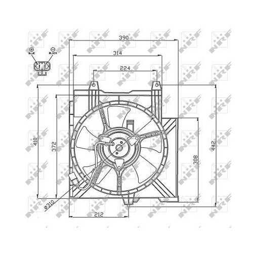 NRF L&uuml;fter, Motork&uuml;hlung 47742